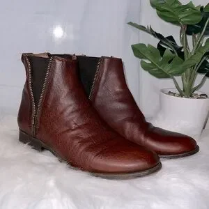 Frye Shoes Frye Carly Zip Chelsea Cognac Poshmark